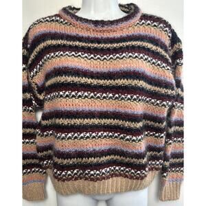Elsamanda Anthropologie Womens S Pullover Sweater Alpaca Mohair Wool Chunky Knit